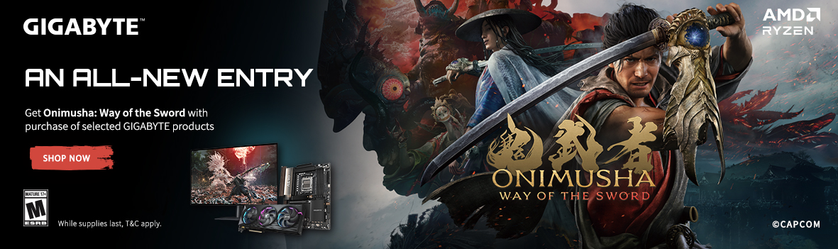 Get Onimusha: Way of the Sword with Selected GIGABYTE Products