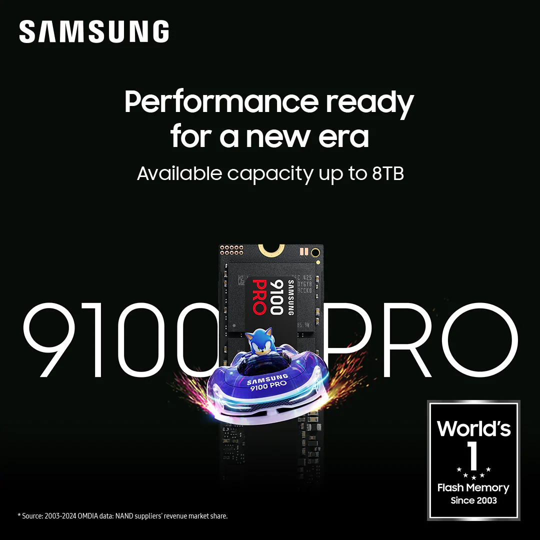 Samsung 9100 Pro & 990 Pro NVMe SSDs – Extreme Performance for Gaming, Creation & Speed!