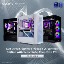 Get Street Fighter 6 Years 1‑2 Fighters Edition with Select GIGABYTE x Intel Core Ultra PC!