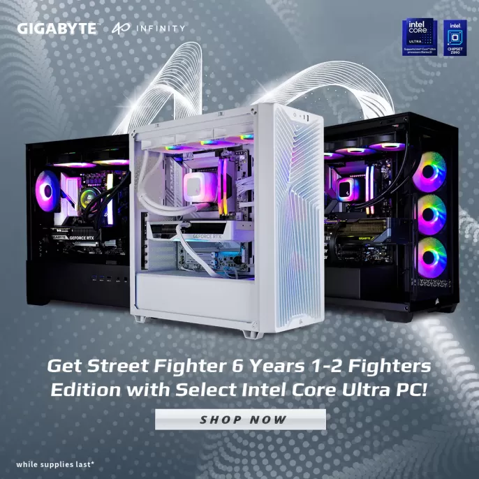 Get Street Fighter 6 Years 1‑2 Fighters Edition with Select GIGABYTE x Intel Core Ultra PC!