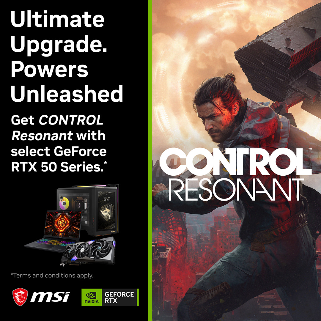 Get CONTROL Resonant with Select MSI GeForce RTX 50 Series