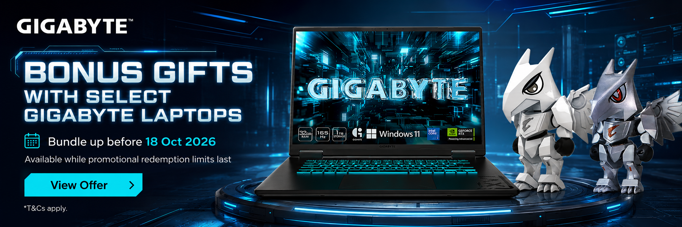 Bundle Up & Get a Bonus Gift Valued Up to $69 with Select GIGABYTE Laptops