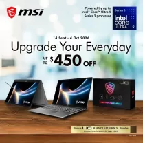 MSI Upgrade Your Everyday | Up to $450 Off + Bonus Bundle