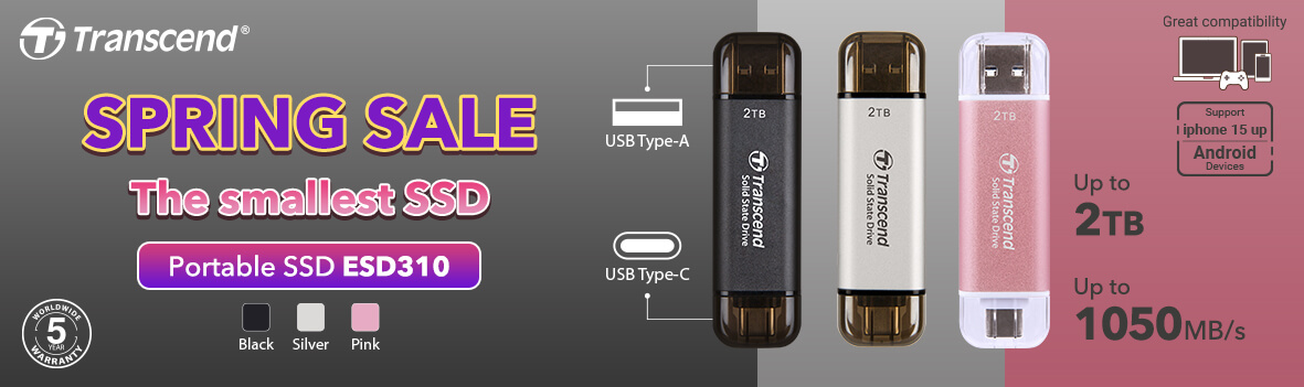 Refresh Your Setup with Transcend SSDs, Memory, USB Drives & More