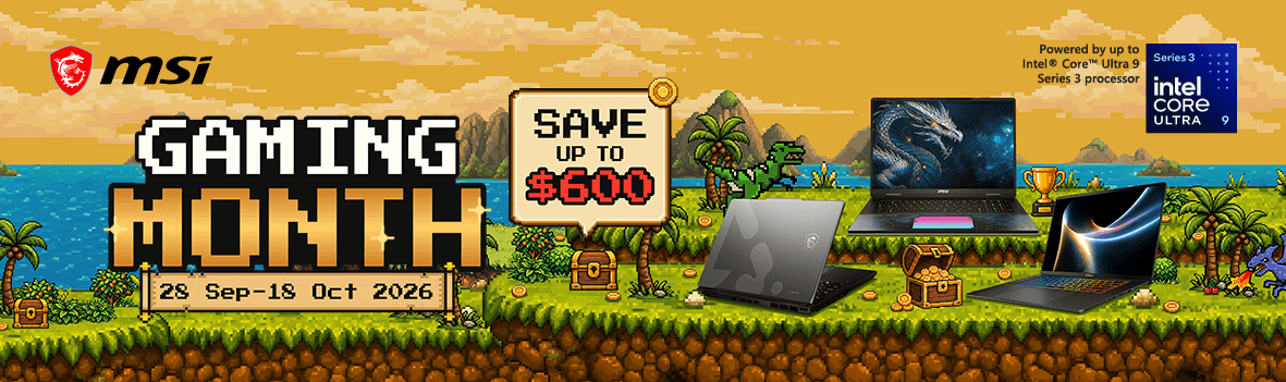 MSI Gaming Month | Save Up to $1,000 on Gaming Laptops & Handhelds