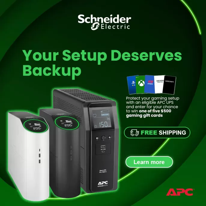 Free Shipping + Chance to Win a $500 Gift Card with Selected APC UPS
