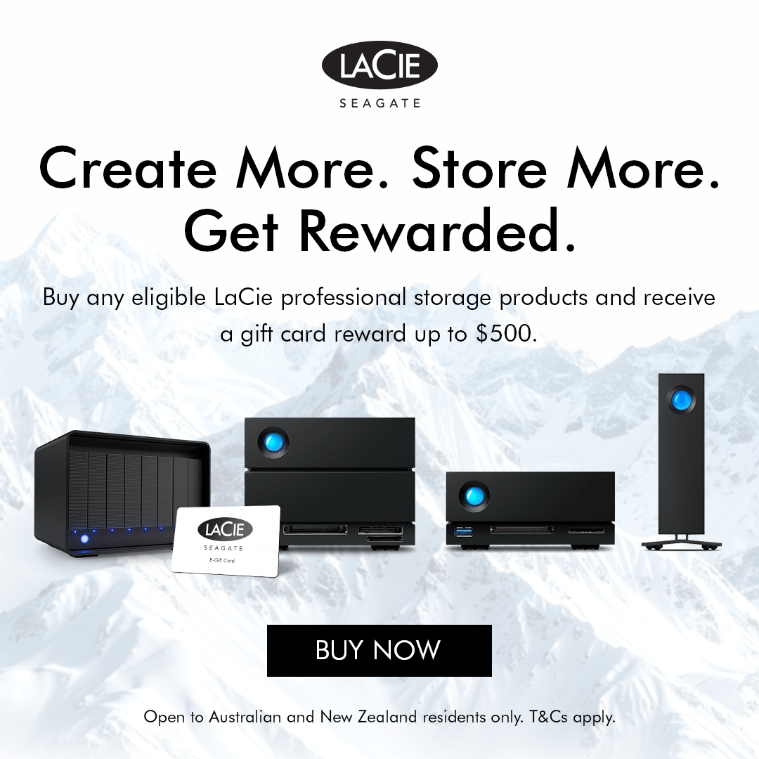 Get Up to AUD $500 in Visa Gift Cards with Eligible LaCie Storage