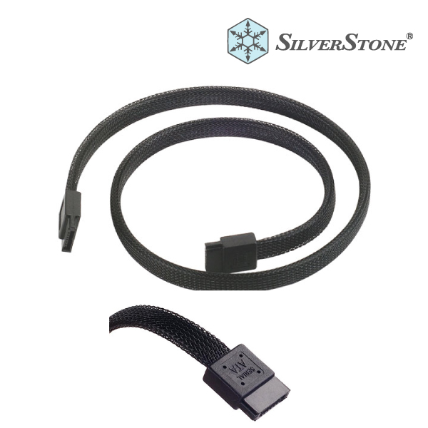 Silverstone CP07 180 Degree SATA III Cable with Non-Scratch