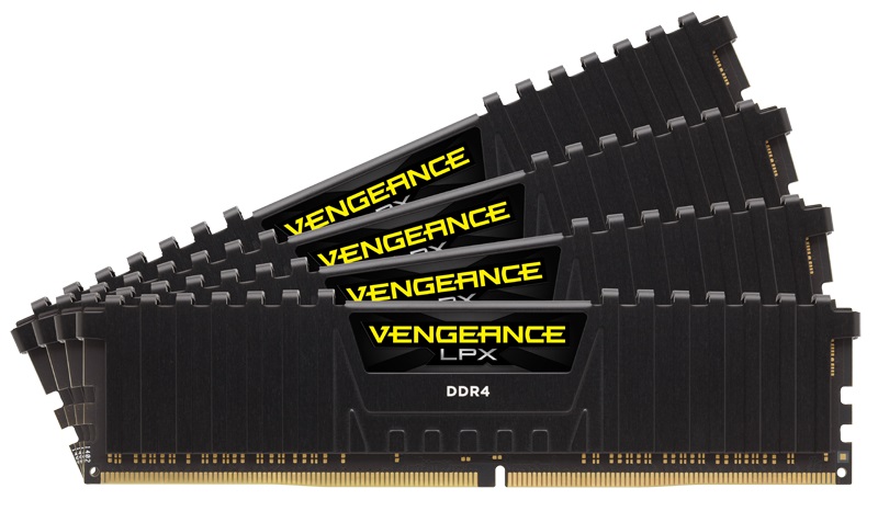 Corsair 16GB (4x4GB) CMK16GX4M4A2400C14 DDR4 2400MHz Vengeance LPX