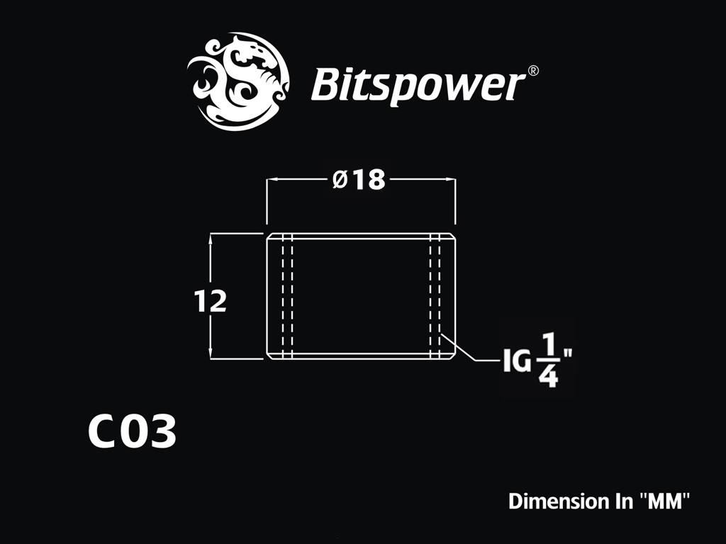 Bitspower G1/4 Silver Shining Multi-Transfer Adapter