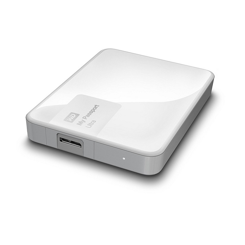 Western Digital 1TB White My Passport Ultra Portable External Hard Drive - USB 3.0 (WDBGPU00)