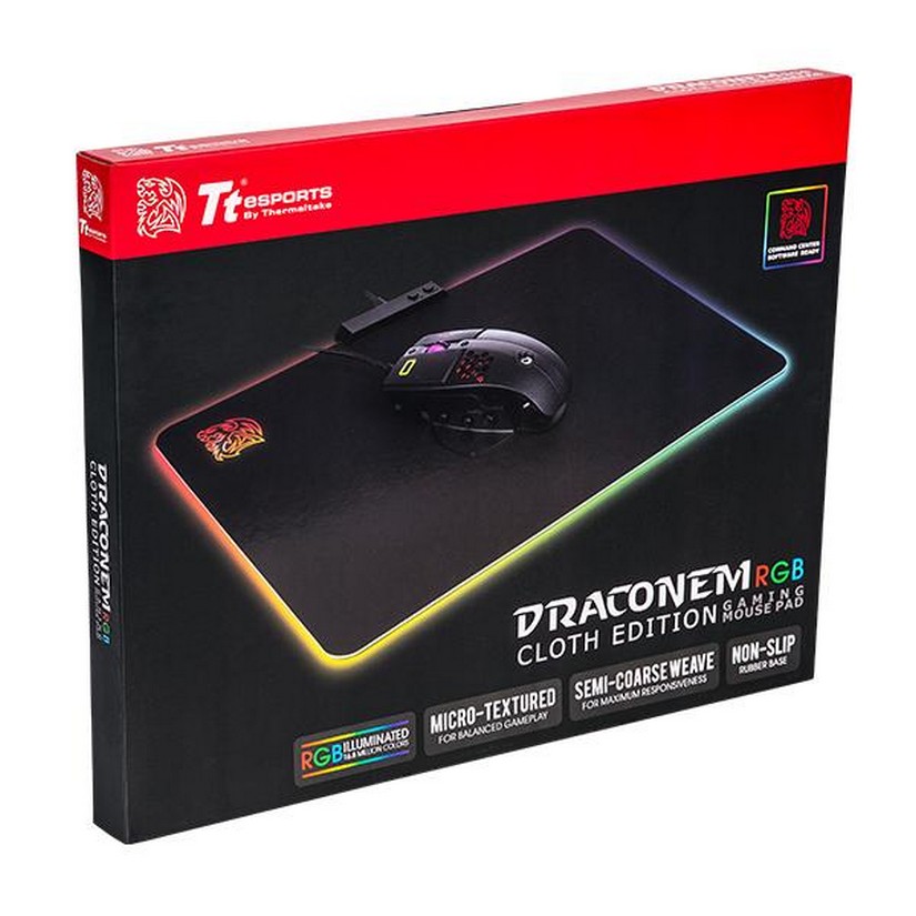 Tt eSPORTS Draconem RGB Cloth Edition Gaming Mouse Pad (MP-DCM-RGBSMS-01)