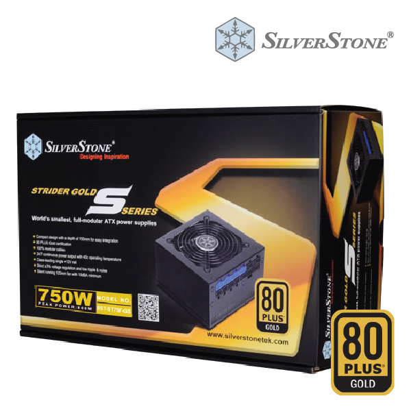 SilverStone 750W Strider Gold Power Supply (ST75F-GS) - msy