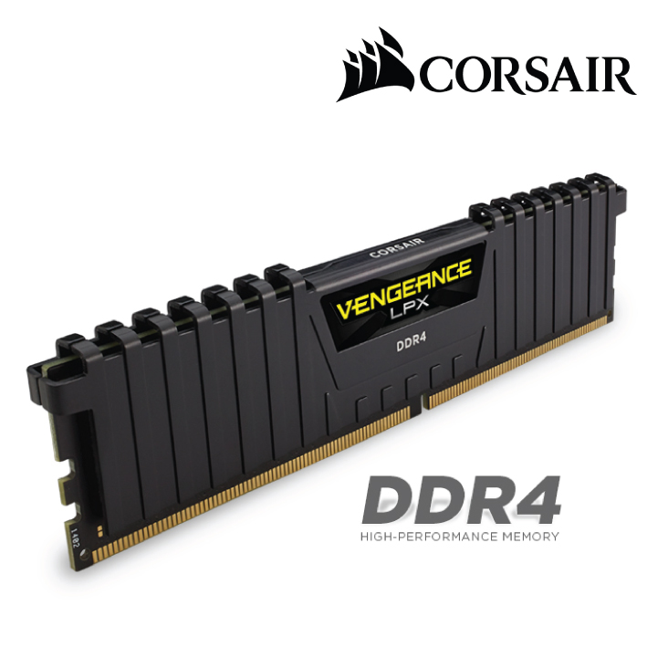 Corsair Vengeance LPX 8GB (2x4GB) C13 2133MHz DDR4 DRAM - Black (CMK8GX4M2A2133C13)