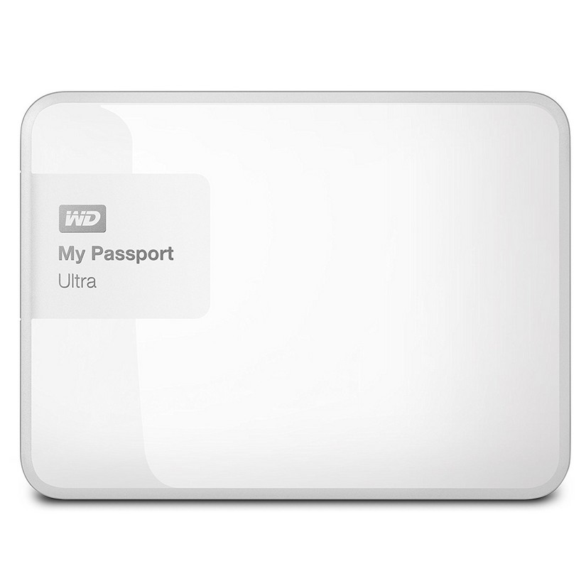 Western Digital 1TB White My Passport Ultra Portable External Hard Drive - USB 3.0 (WDBGPU00)