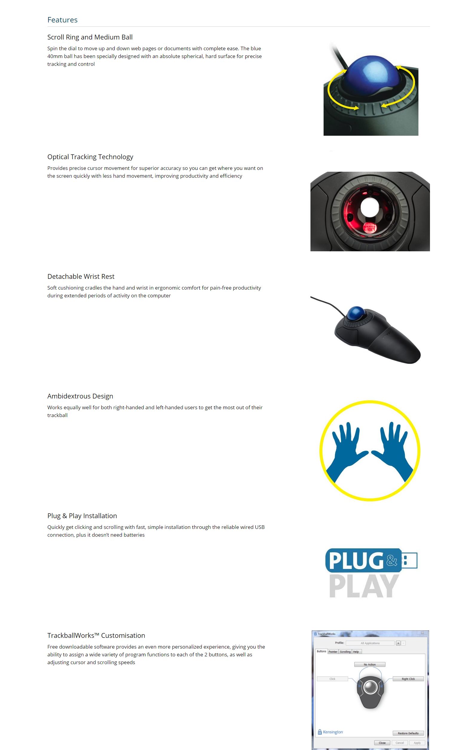 Kensington Orbit Trackball with Scroll Ring