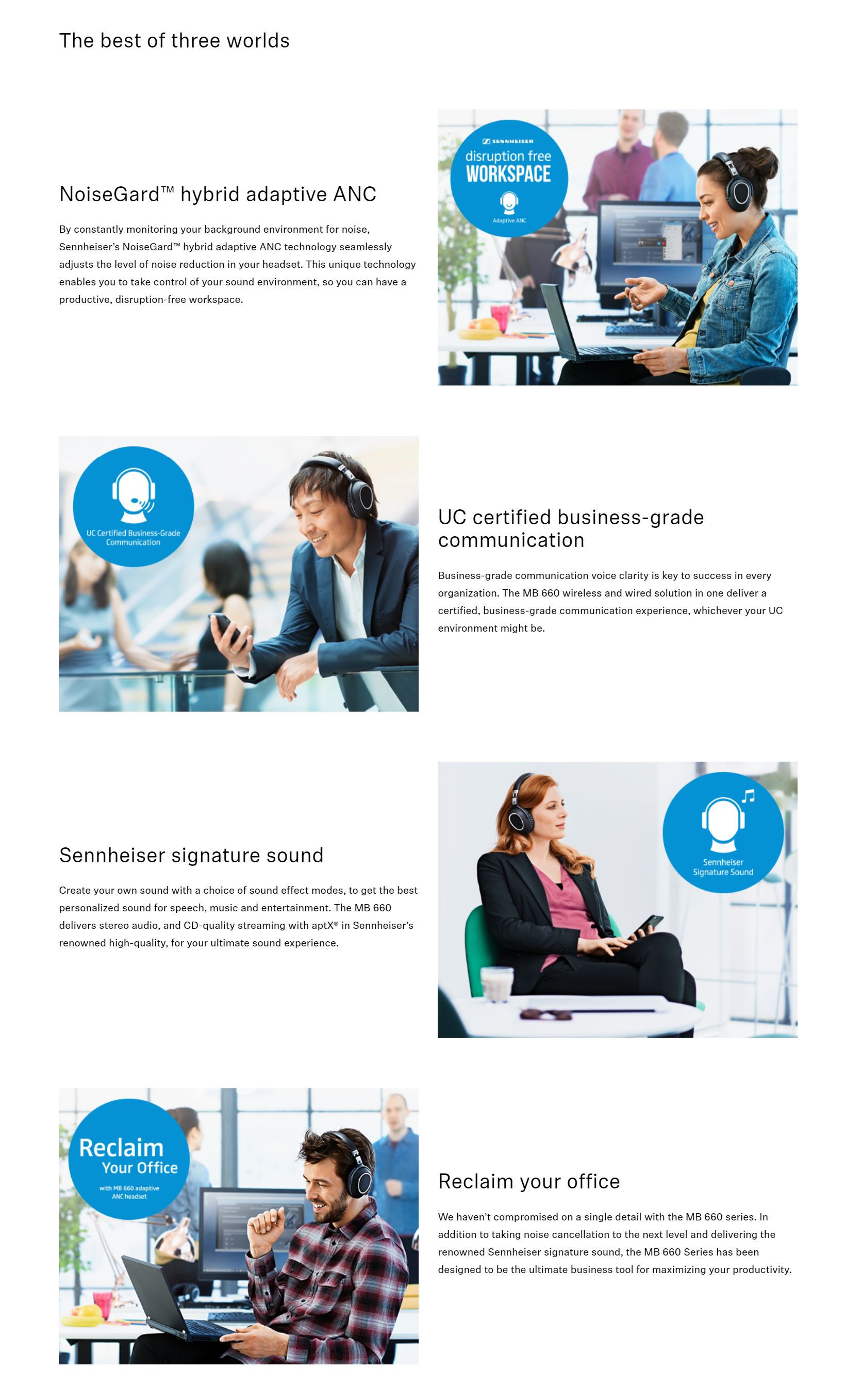 Sennheiser MB 660 UC Wireless Active Noise Cancelling Office Headset