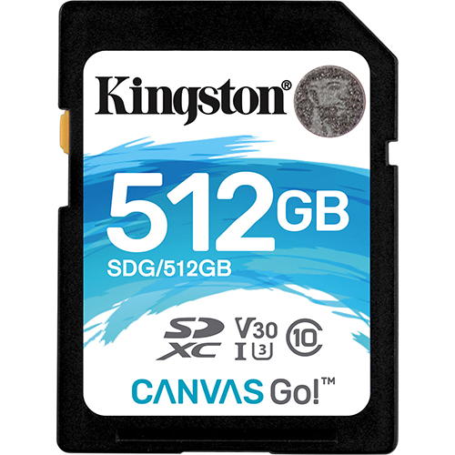 Kingston 512GB SDG/512GB Canvas Go SD 90MB/s read and 45MB/s write