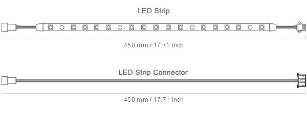 Cougar 2 X 300mm RGB LED strip Dual Pack