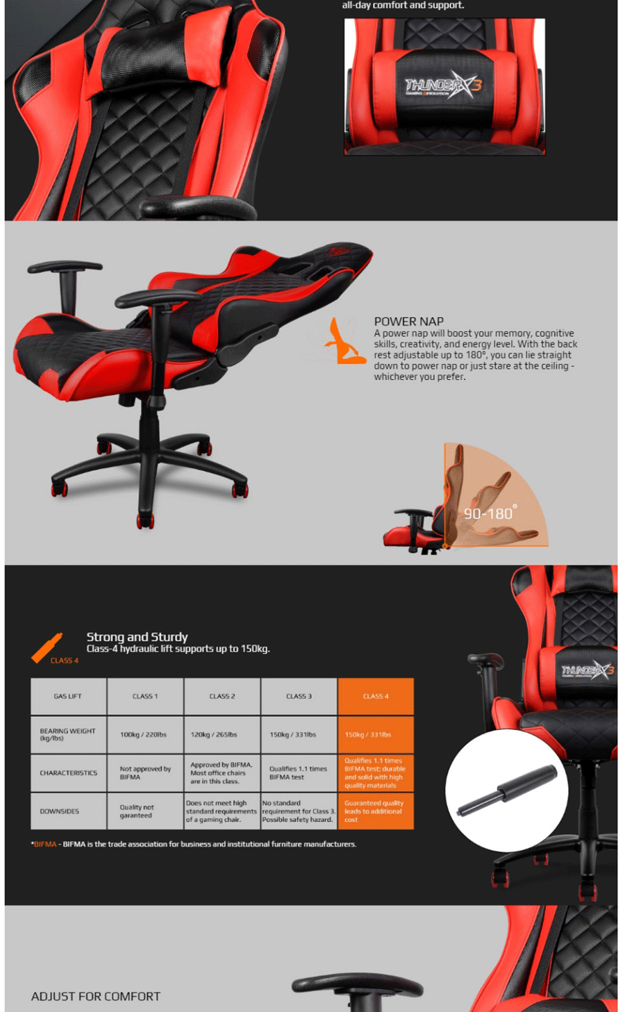 ThunderX3 TGC12 Series Gaming Chair Black/Orange