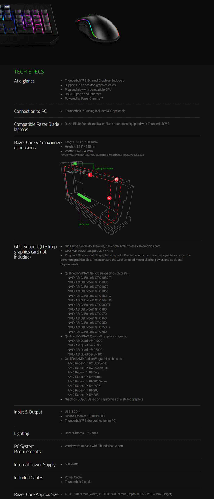 Razer Core X External Graphics Enclosure (RC21-01160100-R3B1)