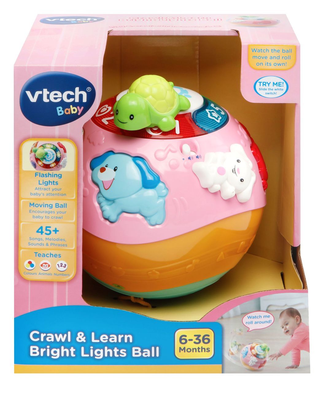 VTech Crawl & Learn Brights Ball Pink Refresh