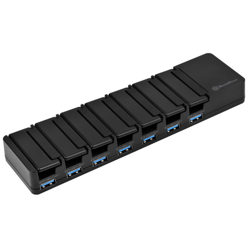 SilverStone UC03-PRO 7 Port USB3.1 Charging Station and Hub (SST-UC03B-PRO)