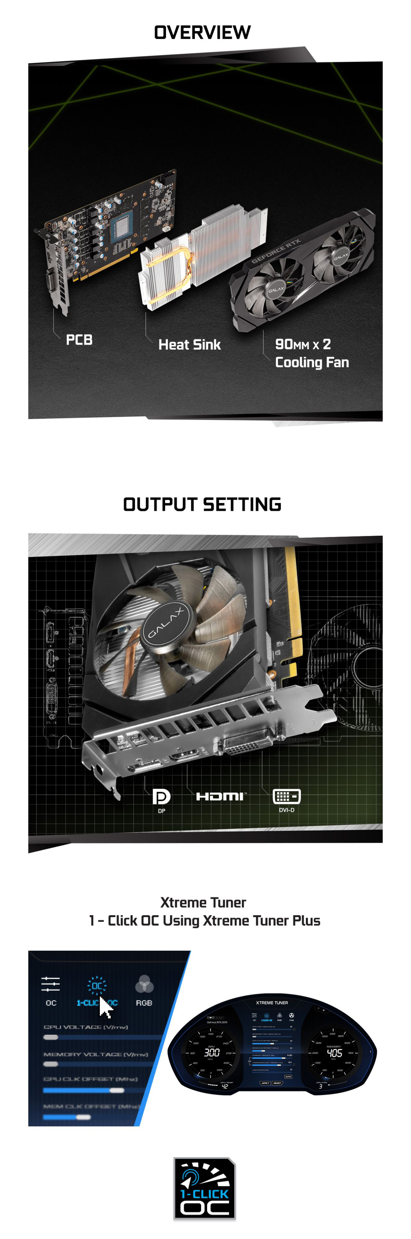 Galax GeForce RTX 2060 1 Click OC 6GB Graphics Card