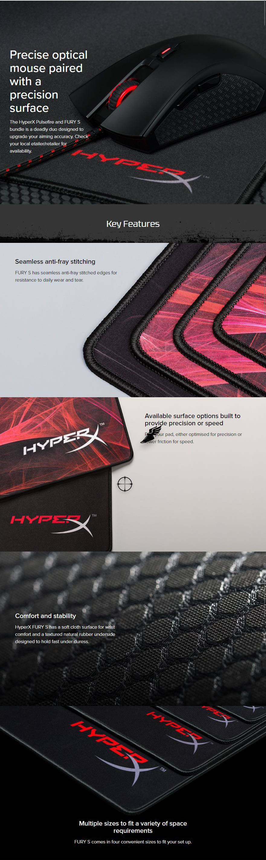 HyperX FURY S Pro Gaming XL Mouse Pad - Speed Edition