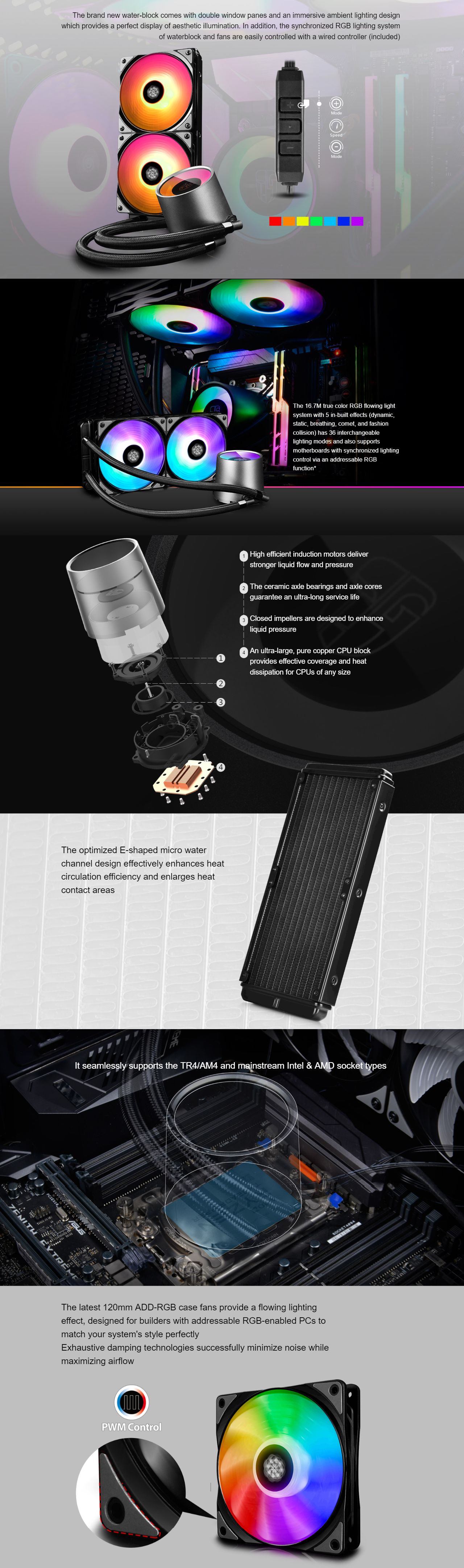 Deepcool Castle 240 RGB AIO Liquid CPU Cooler (DP-GS-H12L-CSL240RGB)
