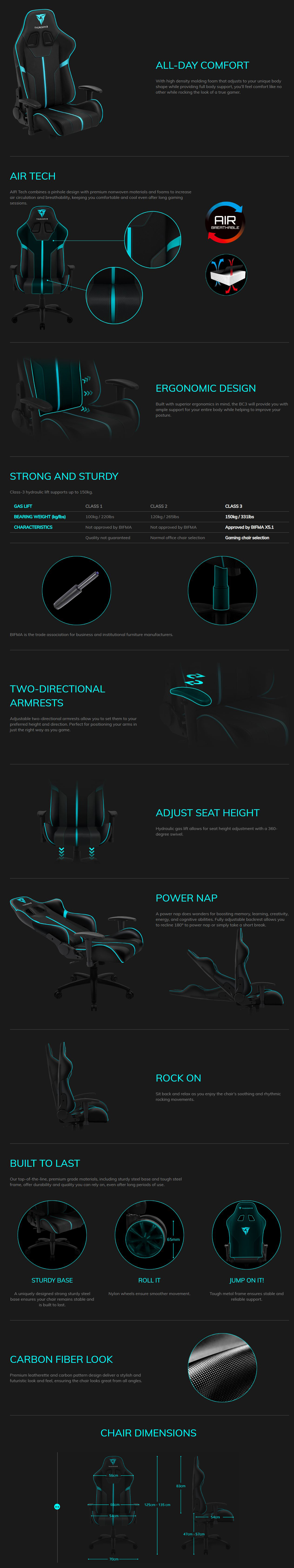 ThunderX3 BC3 Gaming Chair - Black