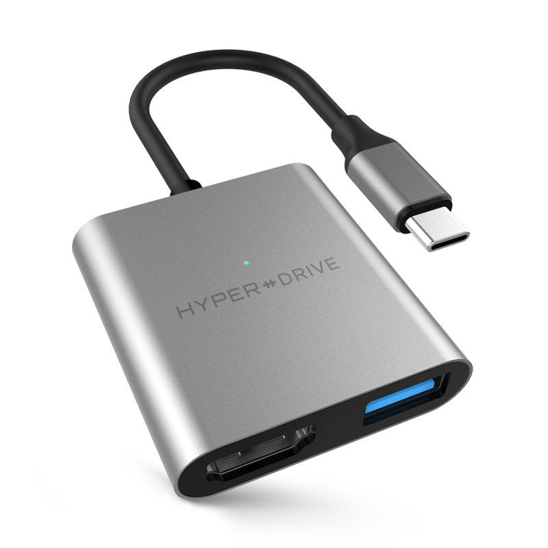 HyperDrive USB-C 4K HDMI Output 3 in 1 Hub - Space Grey