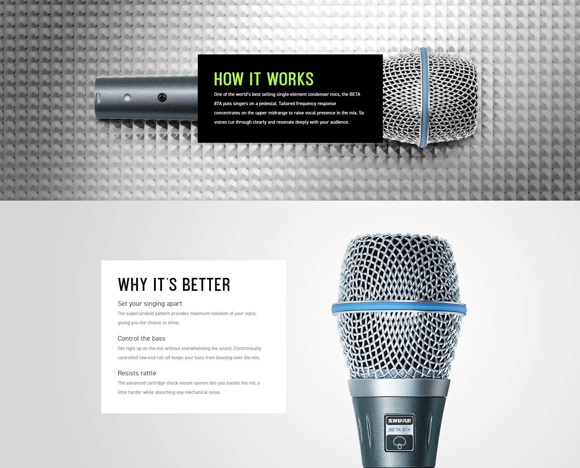 Shure BETA87A Condenser Vocal Microphone