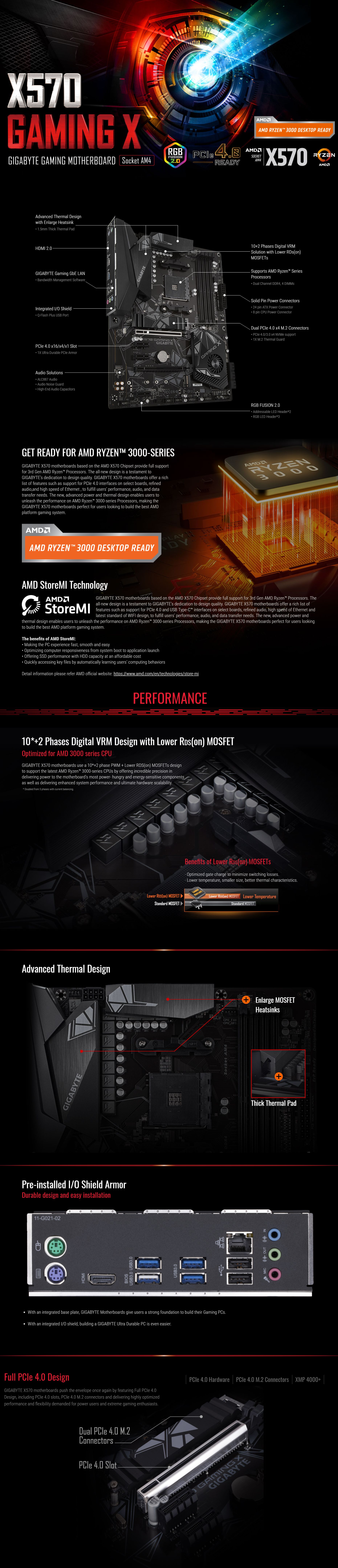 Gigabyte X570 Gaming X AM4 ATX Motherboard (X570 GAMING X)