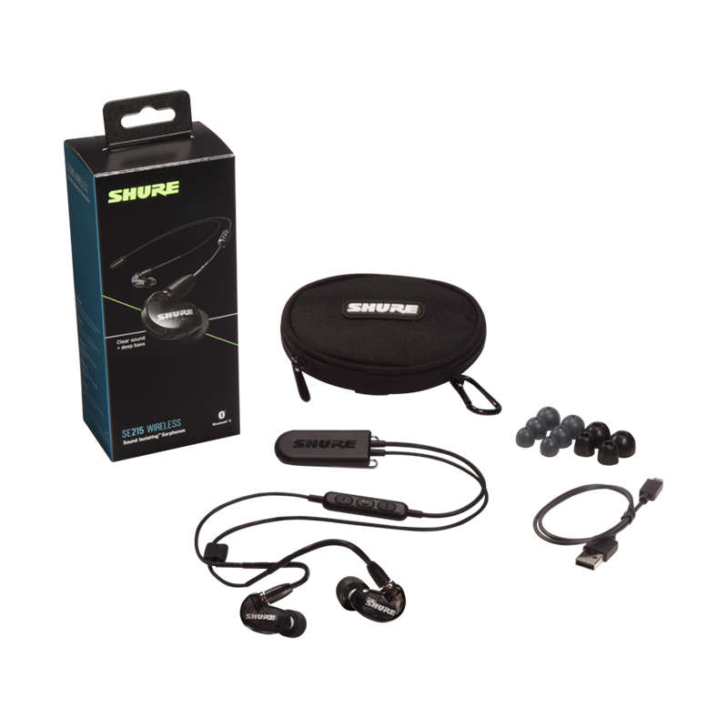 Shure SE215 Wireless Earphones - Black (BT2 Cable)