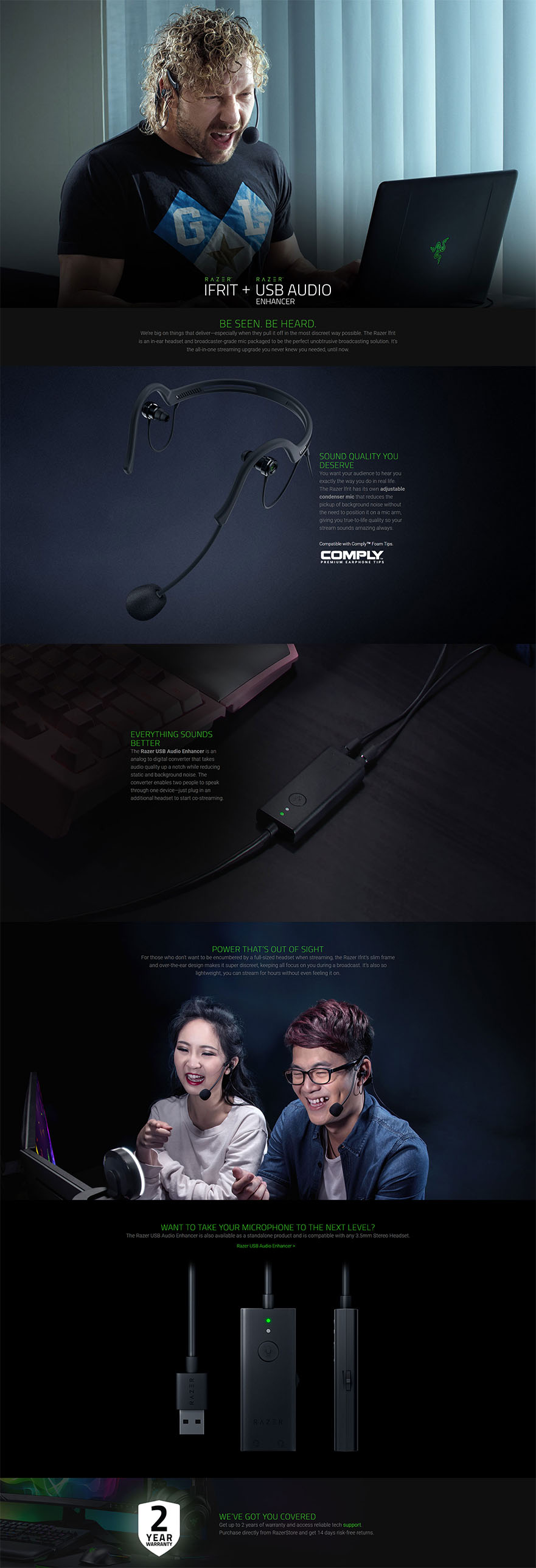 Razer Ifrit In-ear Headset with USB Audio Enhancer (RZ82-02300100)