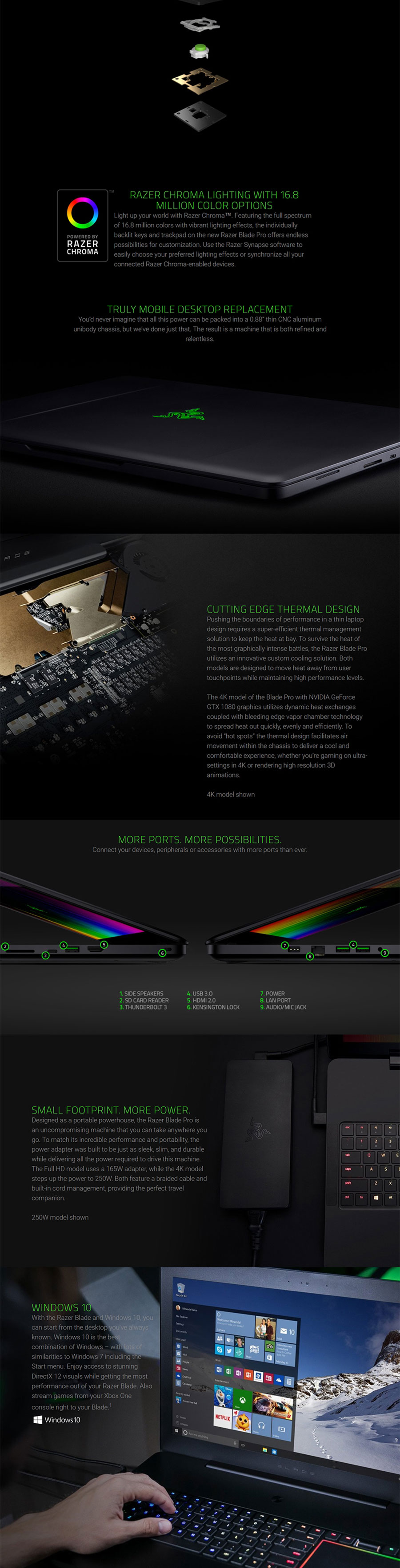 Razer Blade Pro 17.3in UHD Touch i7 GTX 1080 1TB SSD 32GB RAM W10H Gaming Laptop (RZ09-01663E53-R3B1)