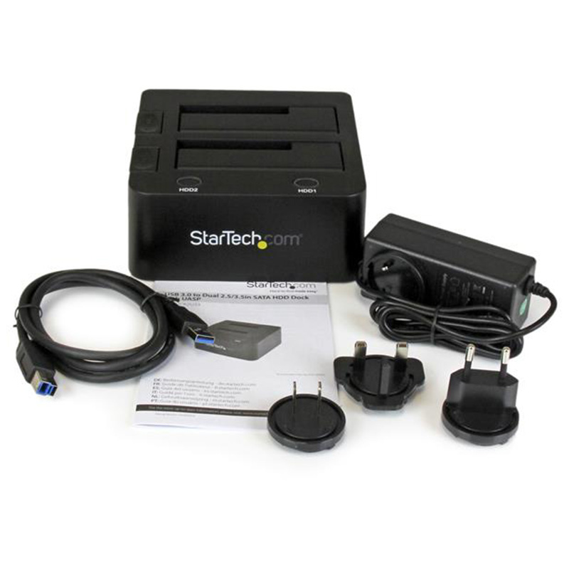 Startech USB 3.0 Dual Hard Drive Docking Station w UASP for 2.5/3.5in SSD/HDD ' SATA 6 Gbps