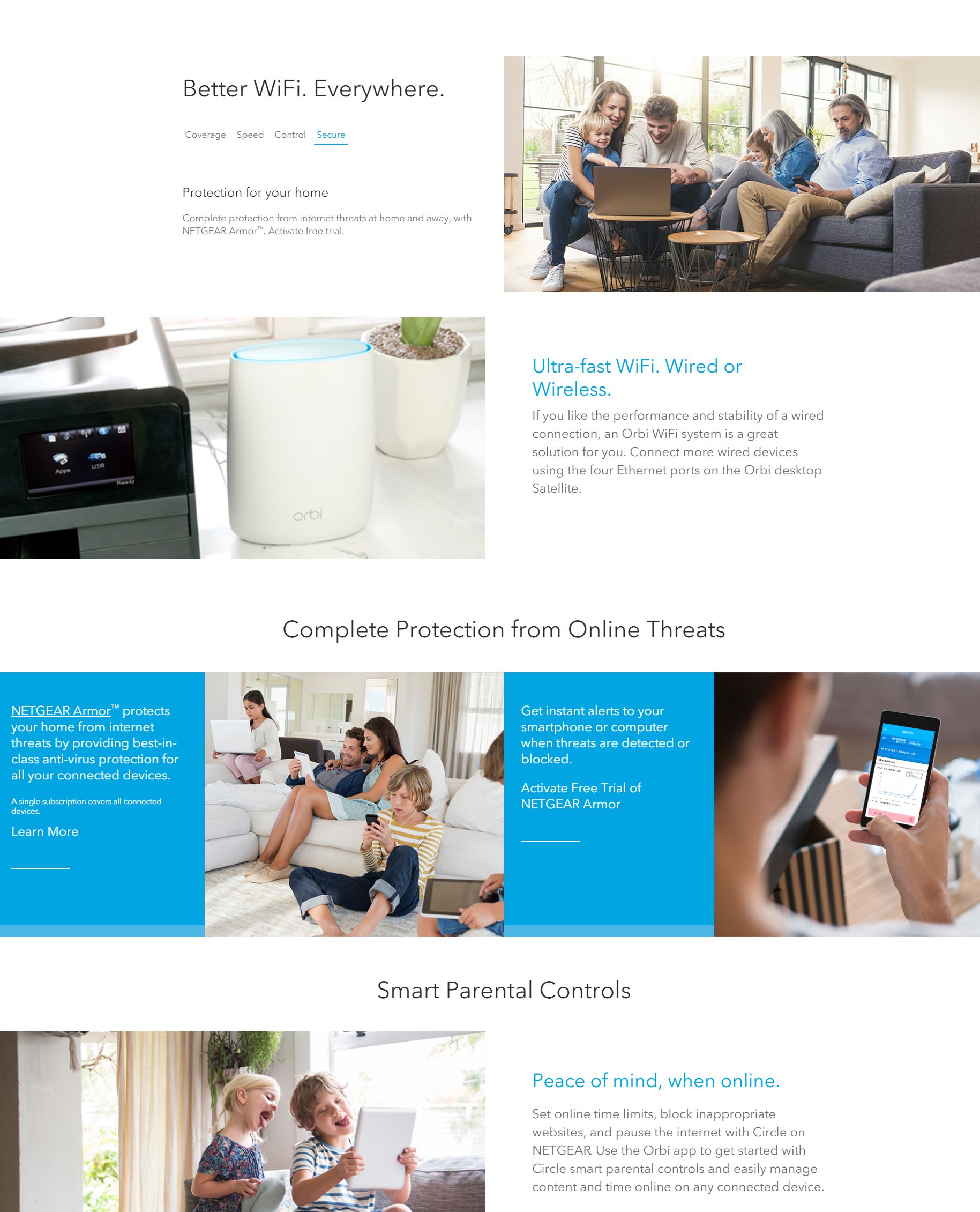 Netgear RBK50-100AUS Orbi High-performance AC3000 Tri-band WiFi System (Router & Satellite)