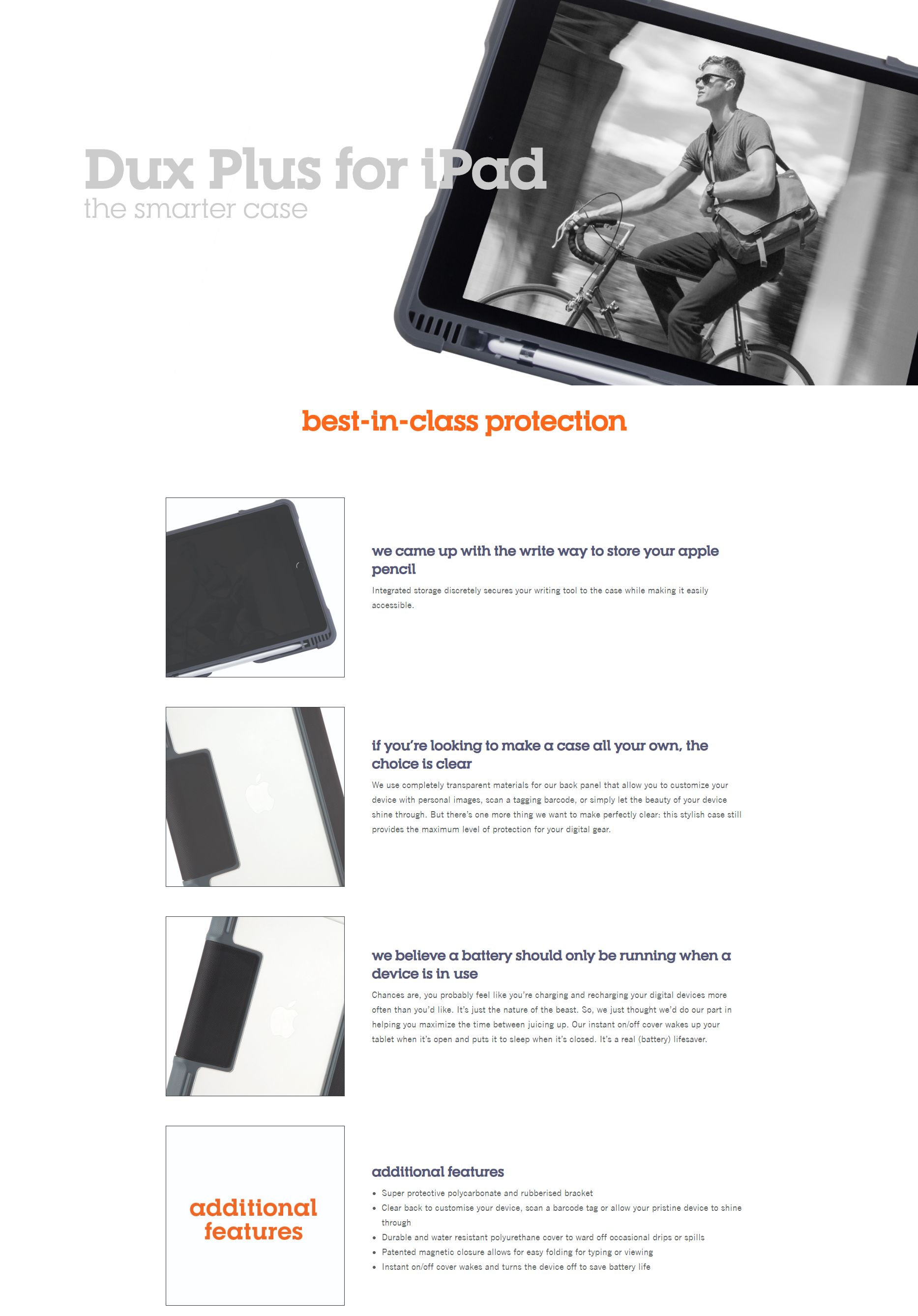STM Dux Plus Case for iPad 6th Gen black