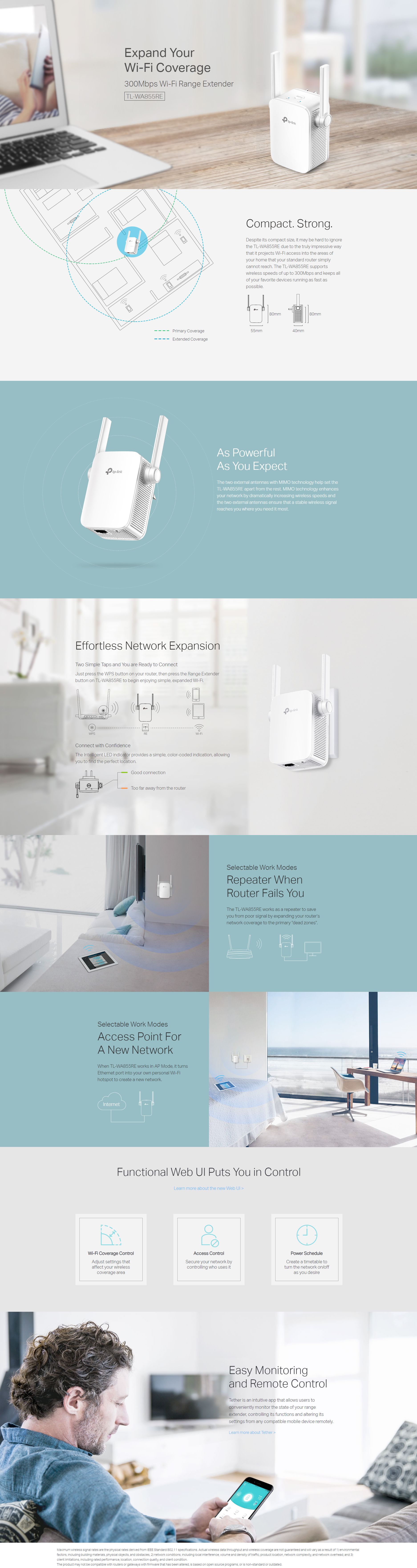 TP-Link 300Mbps Wi-Fi Range Extender (TL-WA855RE)