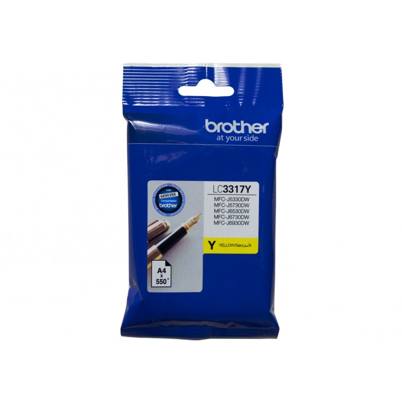 Brother LC-3317Y Yellow Ink Cartridge (550 page yield)