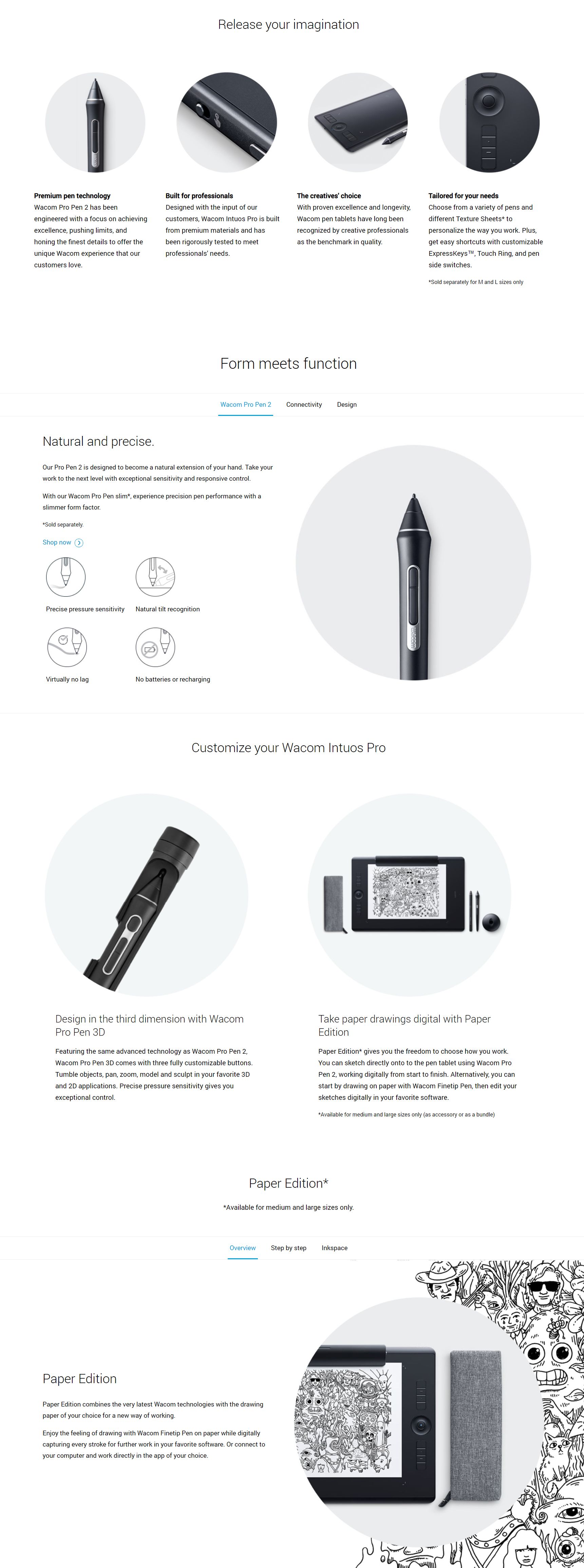 Wacom Intous Pro Medium w Wacom Pro Pen 2 Technology w Paper Kit