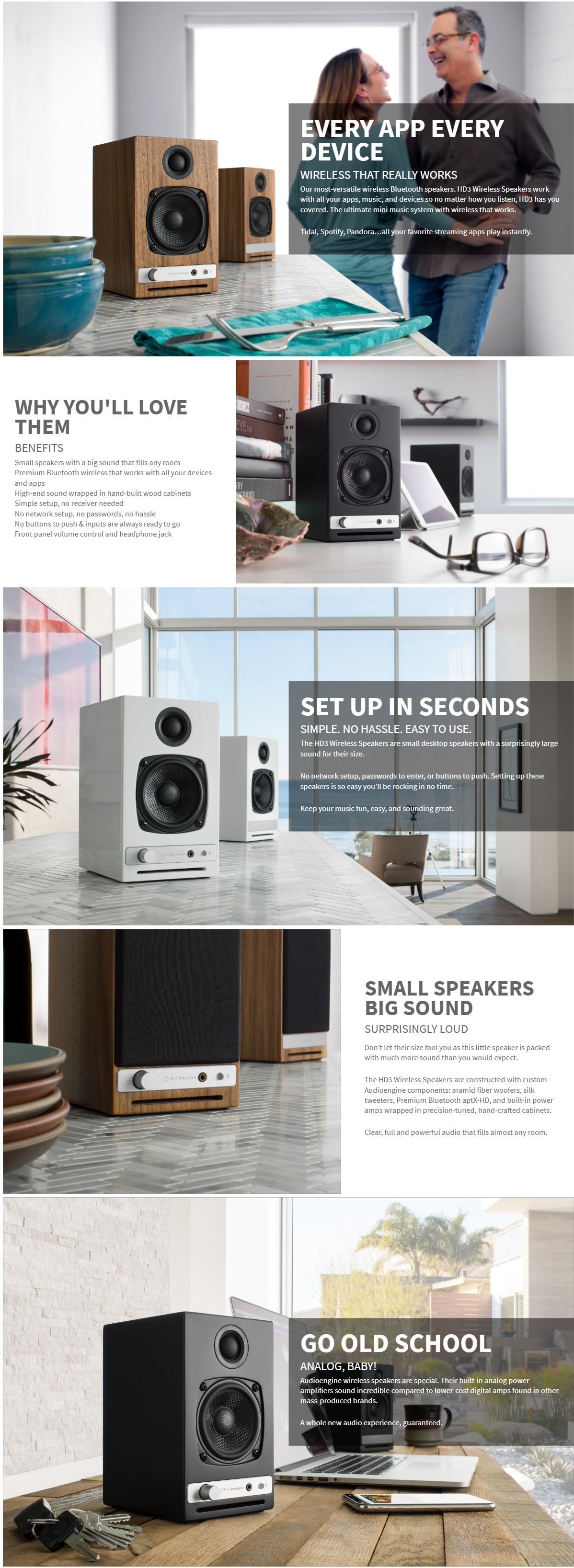 Audioengine HD3 Powered Desktop Speakers Pair - Gloss White (90023800)