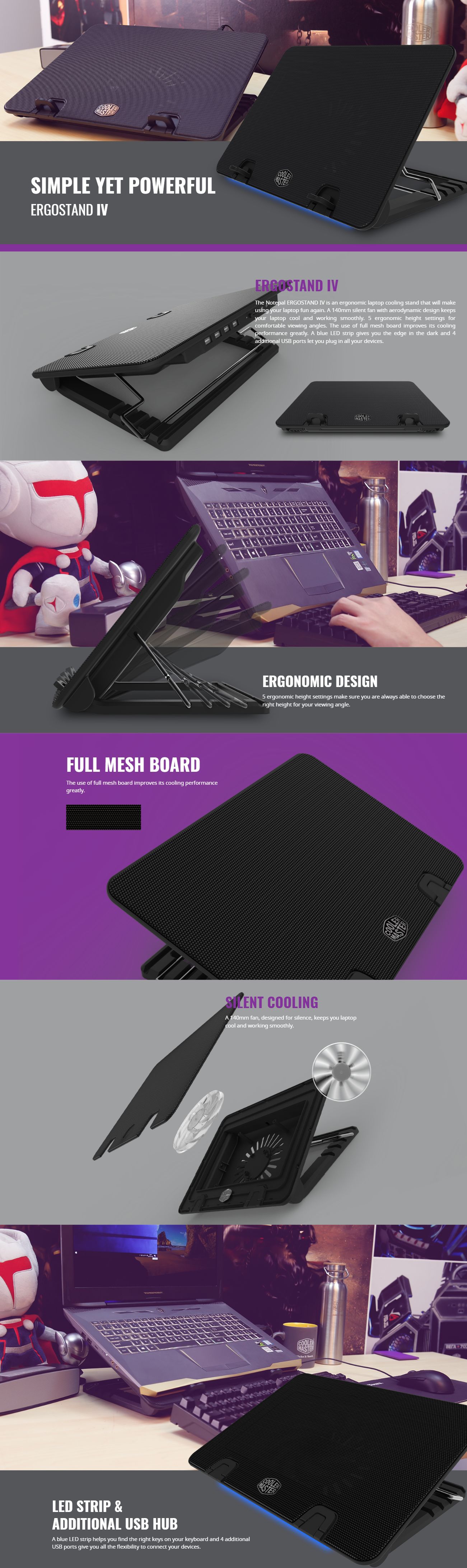 Cooler Master ErgoStand IV 17in Laptop Cooler and Stand