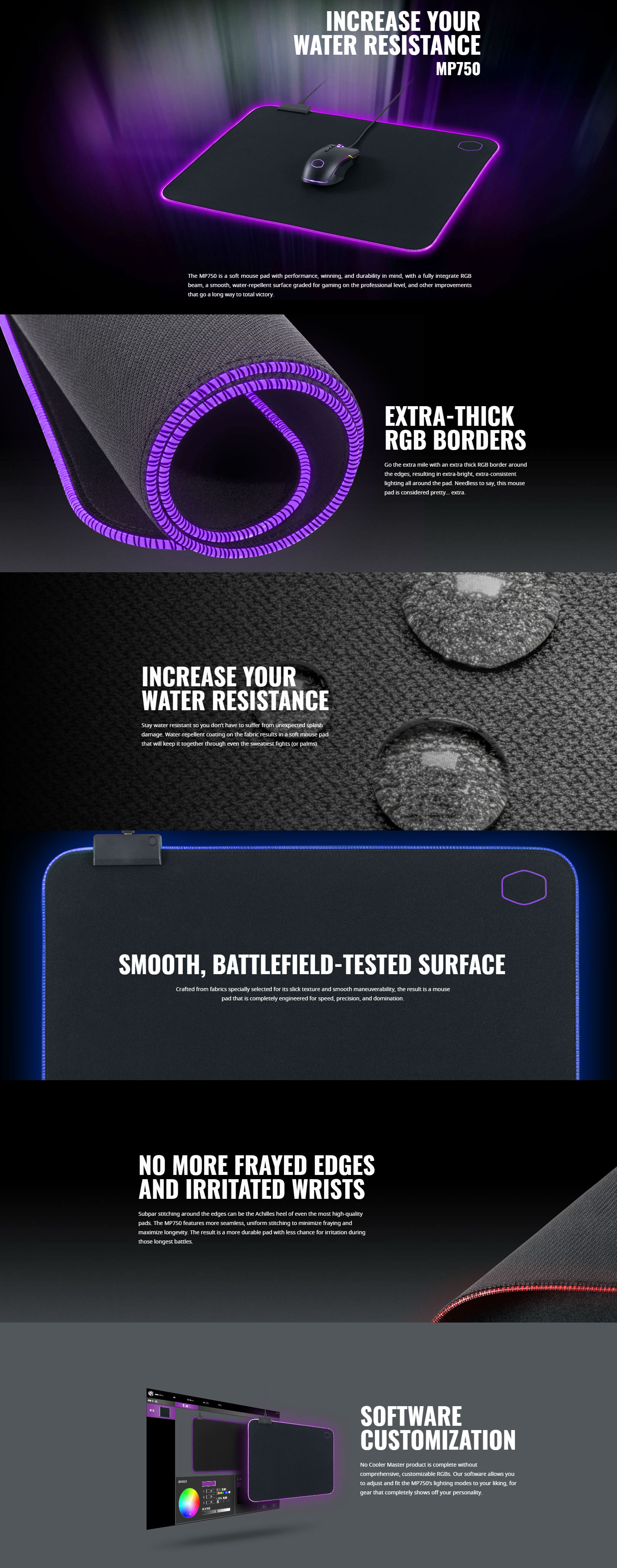 Cooler Master MP750 RGB Soft Gaming XL Mouse Pad (MPA-MP750-XL)