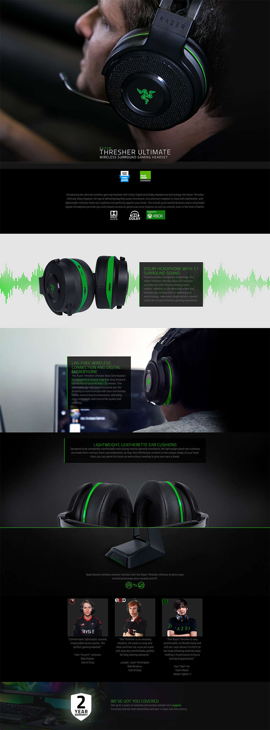 Razer Thresher Ultimate Headset for Xbox One (RZ04-01480100-R3A1)