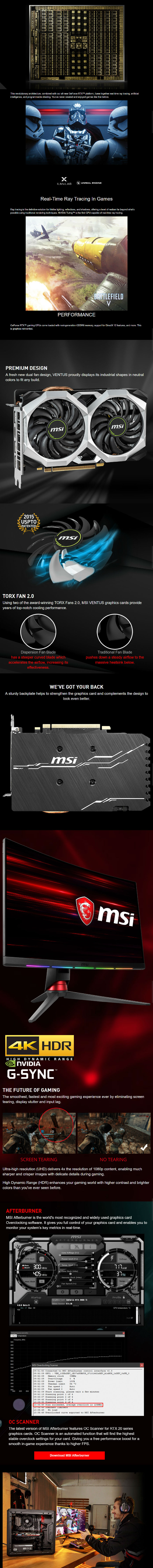 MSI GeForce RTX 2060 Ventus XS 6G OC Graphics Card (RTX 2060 VENTUS XS 6G OC)