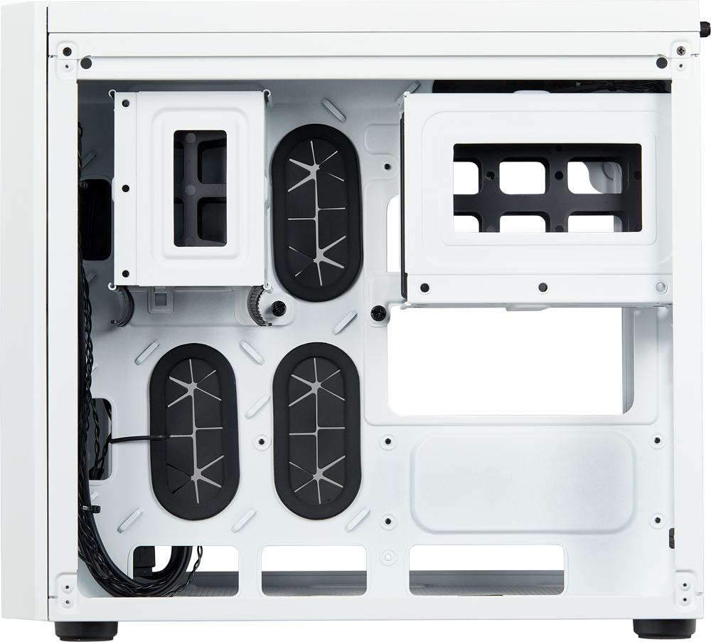 Corsair Crystal 280X Tempered Glass mATX PC Case - White (CC-9011136-WW)