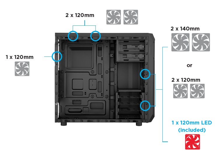 Corsair Carbide Series SPEC-01 Mid Tower Gaming Case